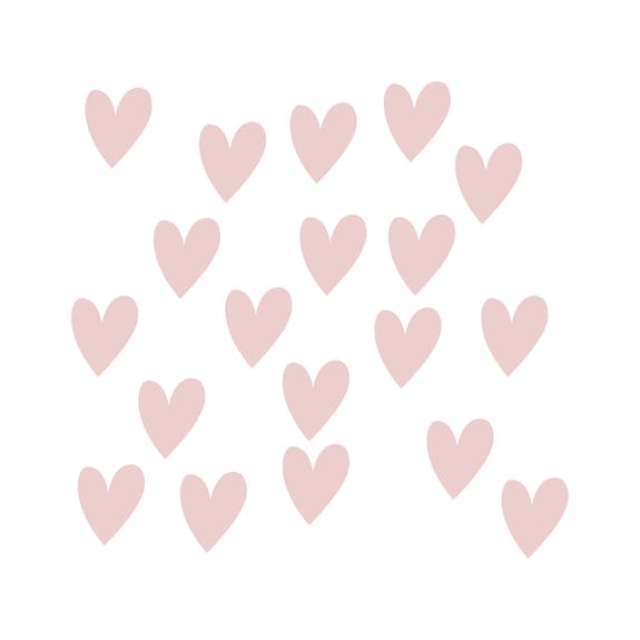 Wandsticker - corazones rosa