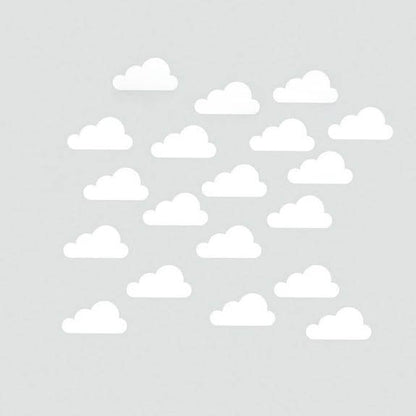 Wandsticker - Wolken weiss